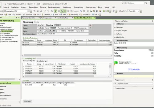 Hier sehen Sie den Aufbau der Oberfläche des DATEV Rechnungswesens am Arbeitsplatz.