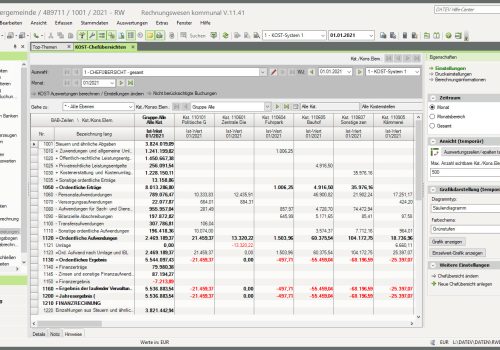 Hier sehen Sie den Aufbau der Oberfläche der DATEV Buchführung am Arbeitsplatz.