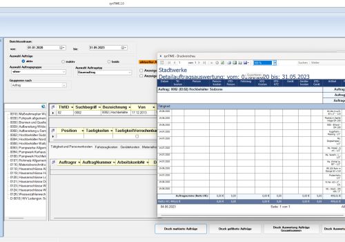 Bild, synTIME - Bauhof Auswertung